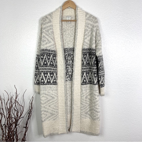 JOIE Nordic Longline Textured Oversized Cardigan Sweater - Picture 1 of 4